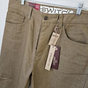 Men's Straight Fit Denim Pants - Khaki